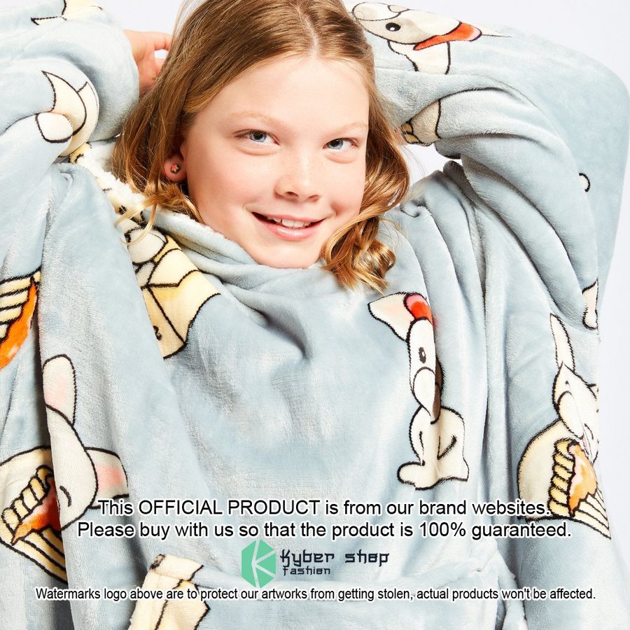 Bulldog Kids Oodie Blanket Hoodie 5 Bulldog Kids Oodie Blanket Hoodie word2