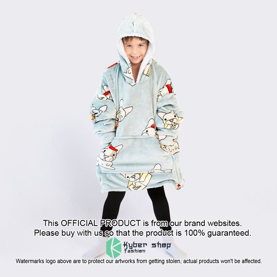 Bulldog Kids Oodie Blanket Hoodie 6 Bulldog Kids Oodie Blanket Hoodie word2