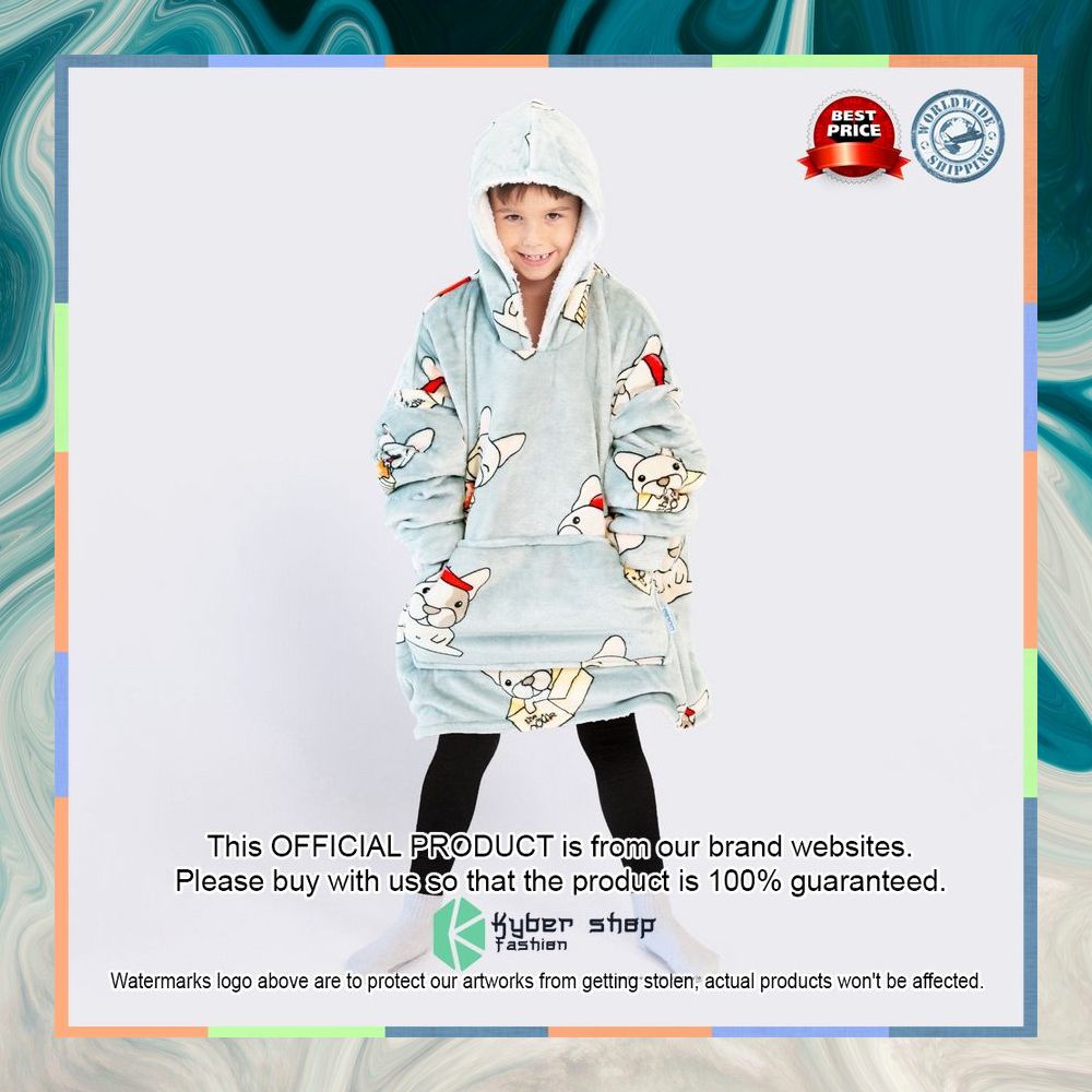 Bulldog Kids Oodie Blanket Hoodie 12 Bulldog Kids Oodie Blanket Hoodie word2