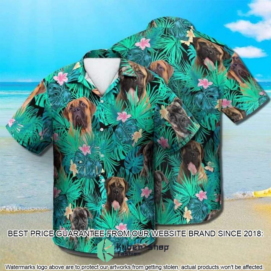 Bullmastiff Summer Leaves Hawaiian Shirt