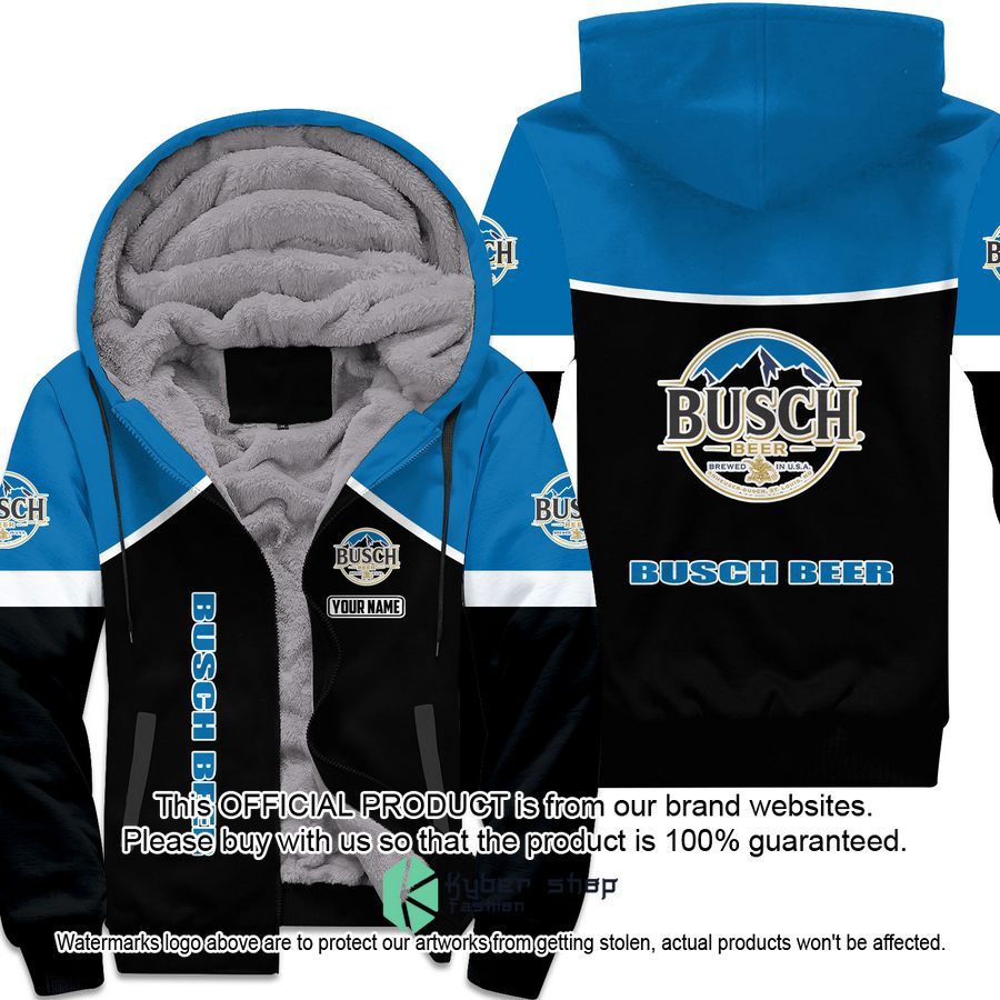 Busch Beer Custom Fleece Hoodie word3