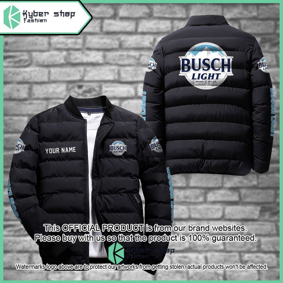 Busch Light Custom Puffer Down Jacket word2