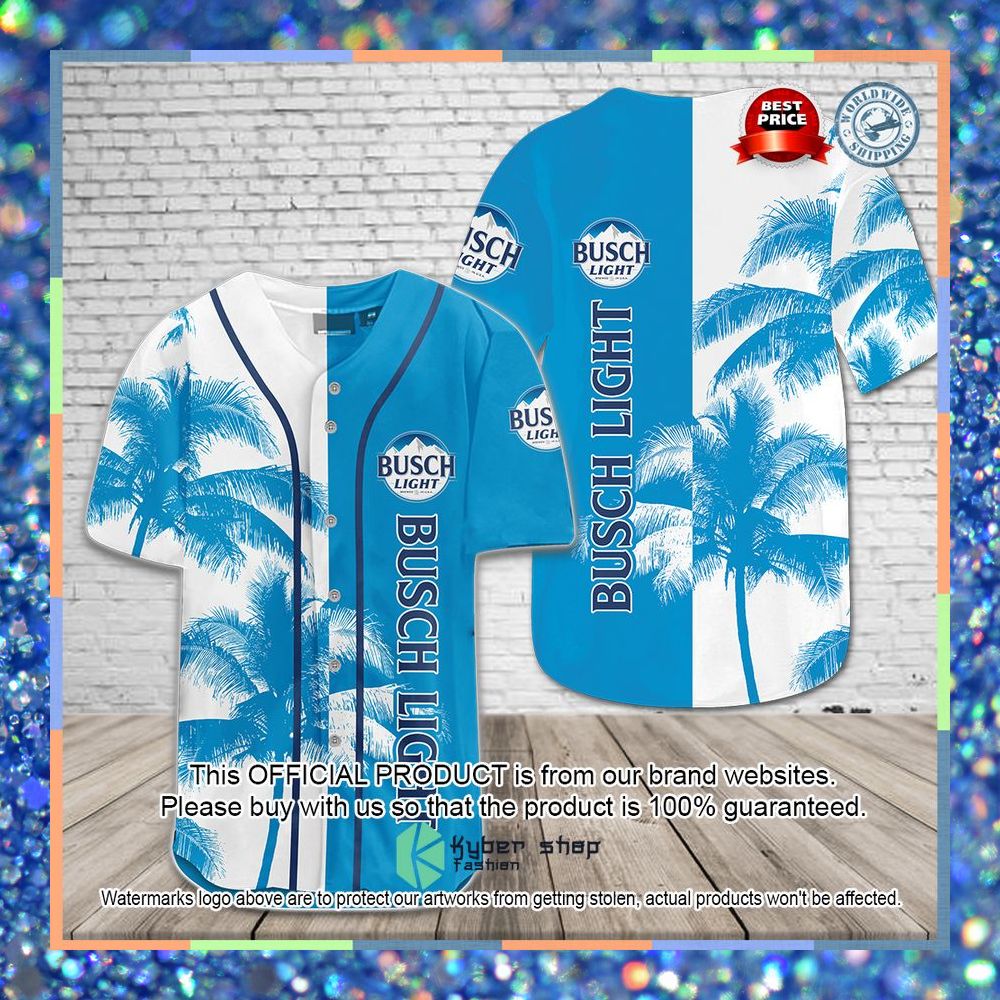Busch Light Palm Tree Baseball Jersey 3 Busch Light Palm Tree Baseball Jersey word2