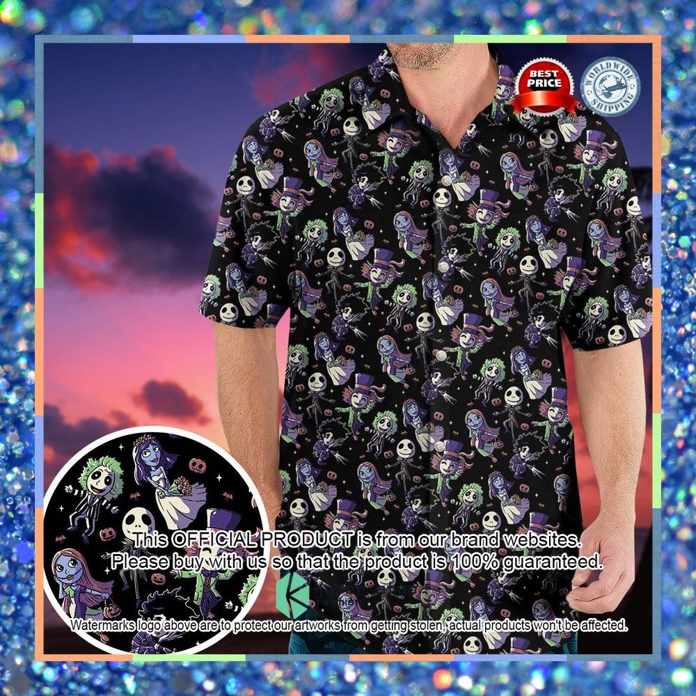 Buttons Characters Halloween Pattern Hawaiian Shirt 5 Buttons Characters Halloween Pattern Hawaiian Shirt word1