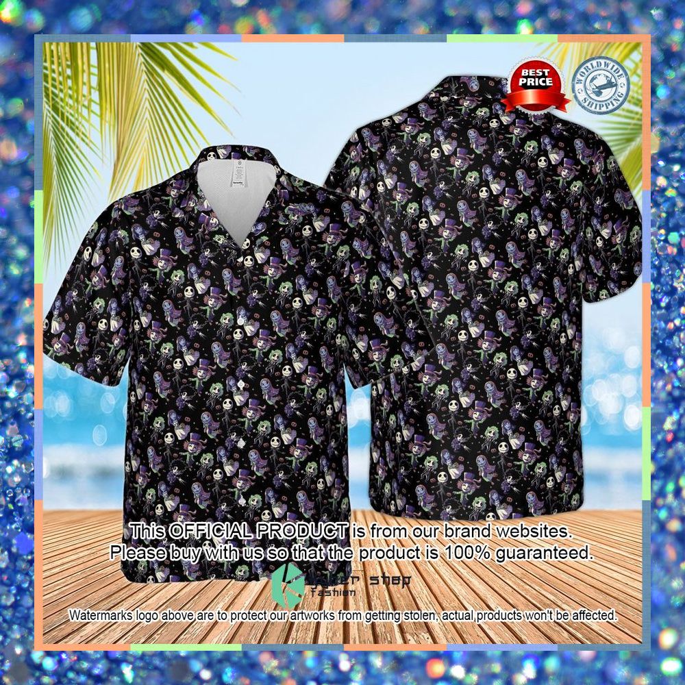Buttons Characters Halloween Pattern Hawaiian Shirt 8 Buttons Characters Halloween Pattern Hawaiian Shirt word1