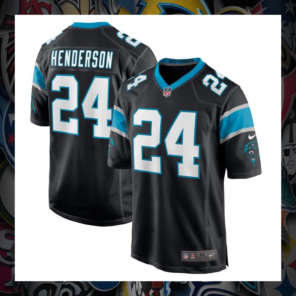 C.J. Henderson Carolina Panthers Black Football Jersey 5 C.J. Henderson Carolina Panthers Black Football Jersey word3