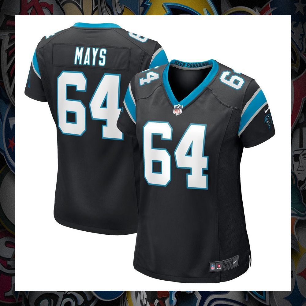 Cade Mays Carolina Panthers Black Football Jersey 5 Cade Mays Carolina Panthers Black Football Jersey word1