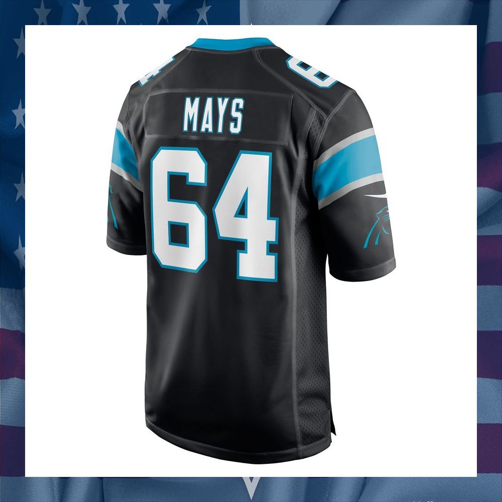Cade Mays Carolina Panthers Black Football Jersey 7 Cade Mays Carolina Panthers Black Football Jersey word2