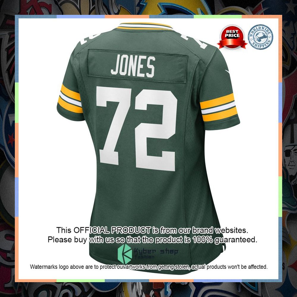 Caleb Jones Green Bay Packers Women's Green Football Jersey 7 Caleb Jones Green Bay Packers Women's Green Football Jersey word1