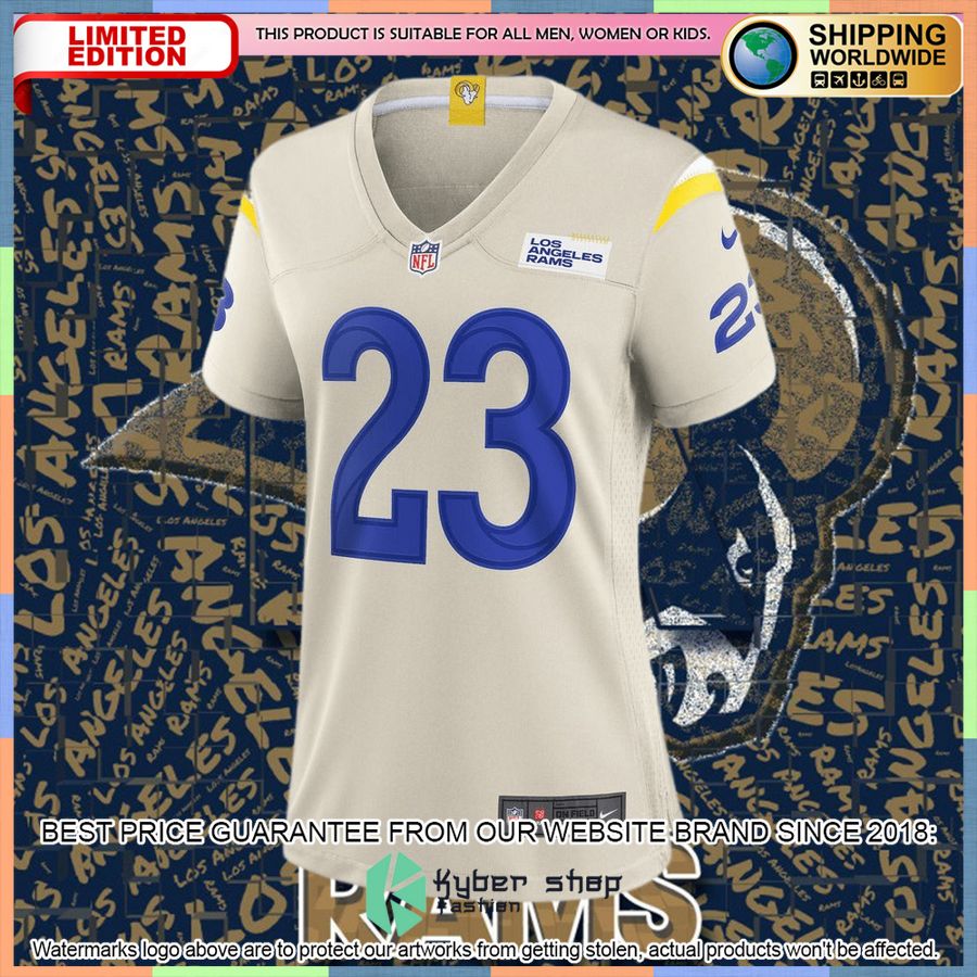 Cam Akers Los Angeles Rams Women's Bone Football Jersey 5 Cam Akers Los Angeles Rams Women's Bone Football Jersey word2