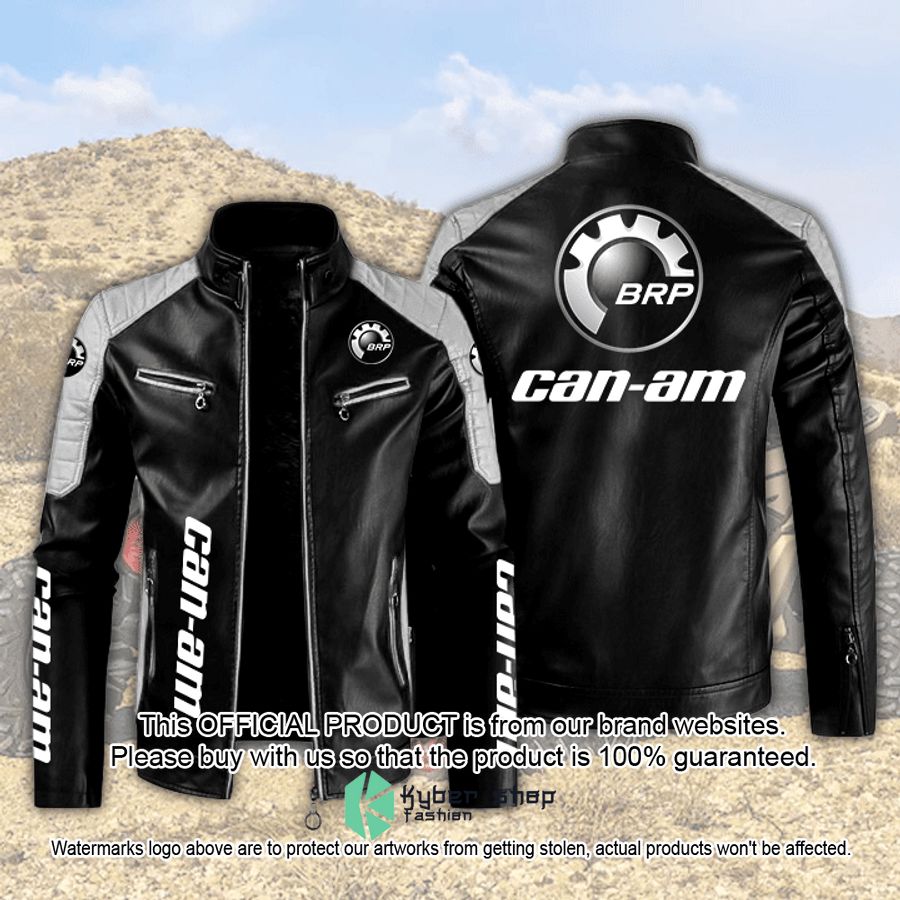 Can-Am Motor Block Leather Jacket word2