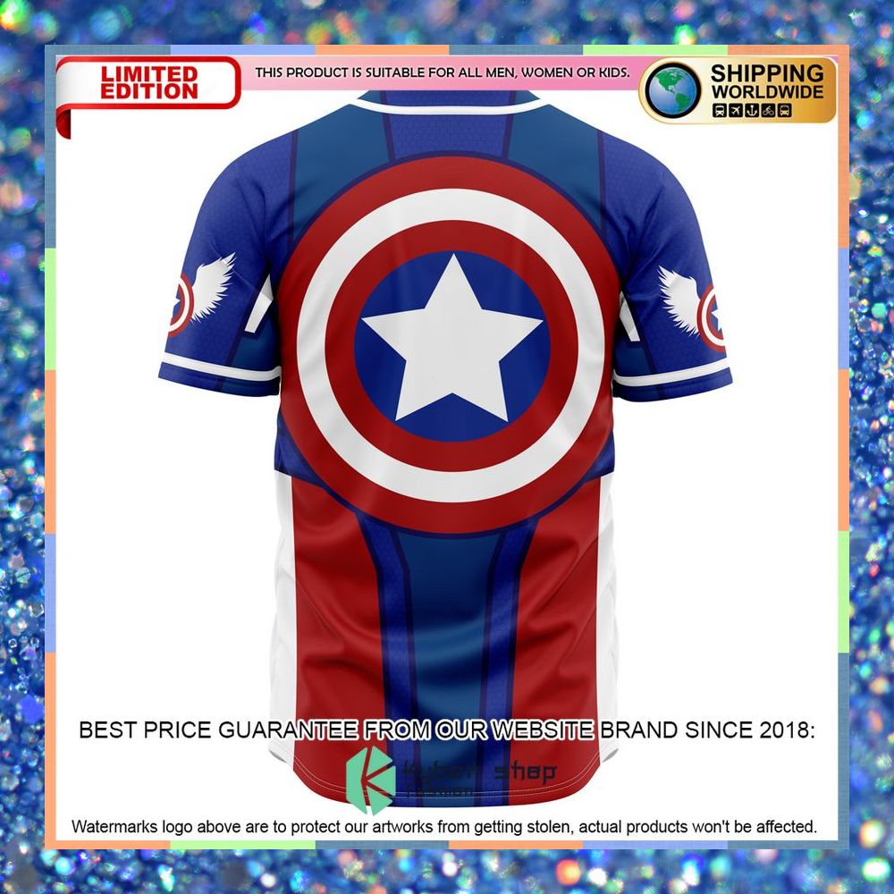 Captain America Baseball Jersey 6 Captain America Baseball Jersey word1