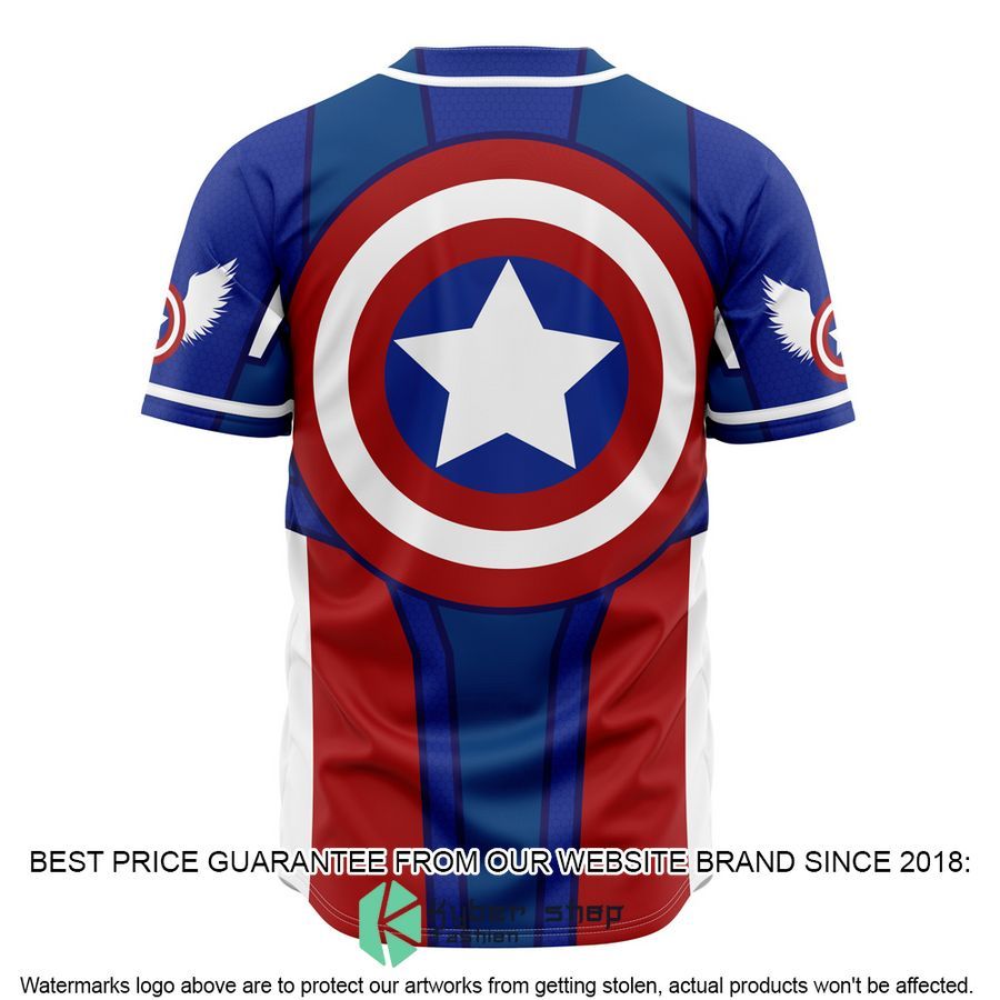 Captain America Baseball Jersey 3 Captain America Baseball Jersey word1
