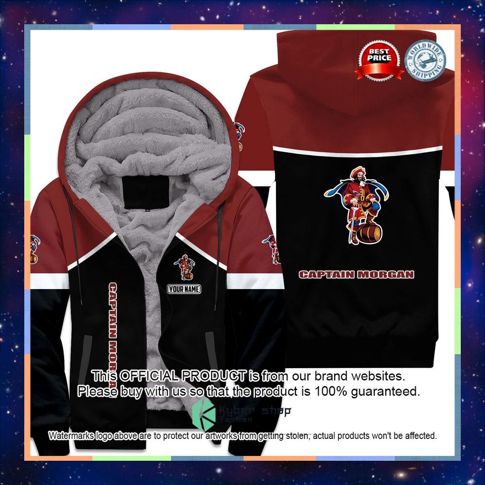 Captain Morgan Custom Fleece Hoodie 3 Captain Morgan Custom Fleece Hoodie word2