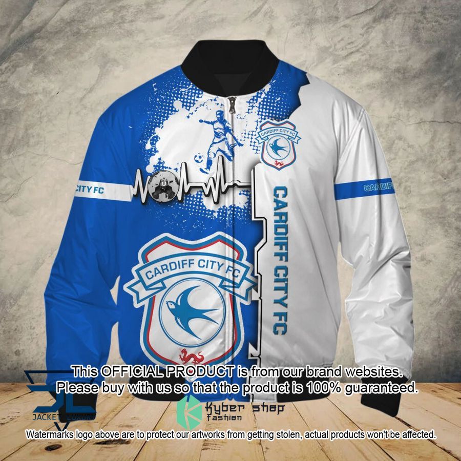 Cardiff City F.C Bomber Jacket, Polo Shirt word2