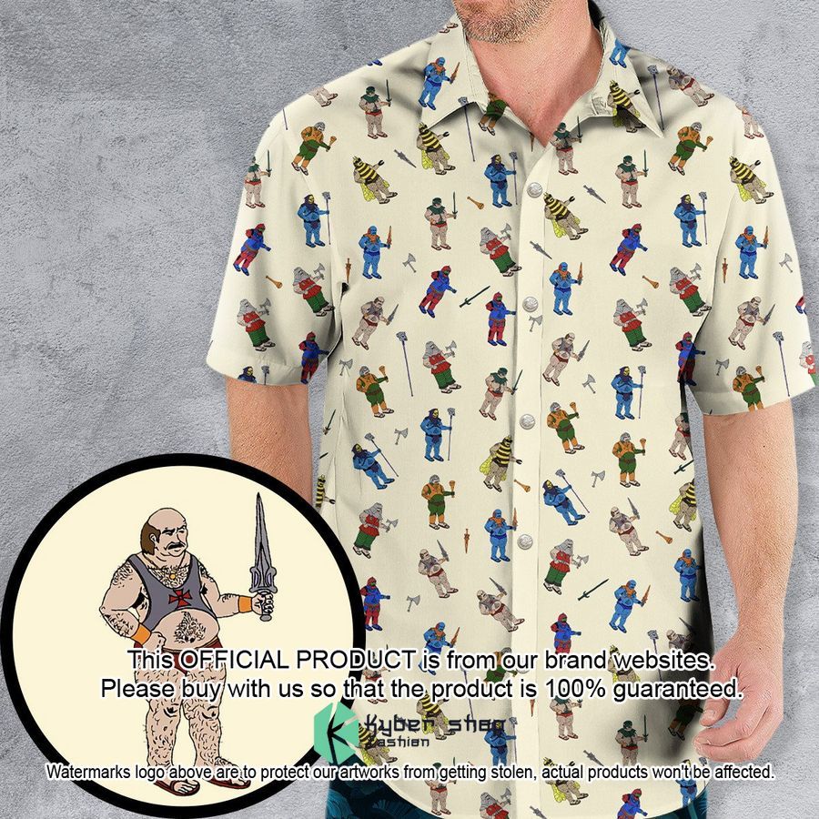 Carl In Masters Of The Universe Pattern Hawaiian Shirt word3