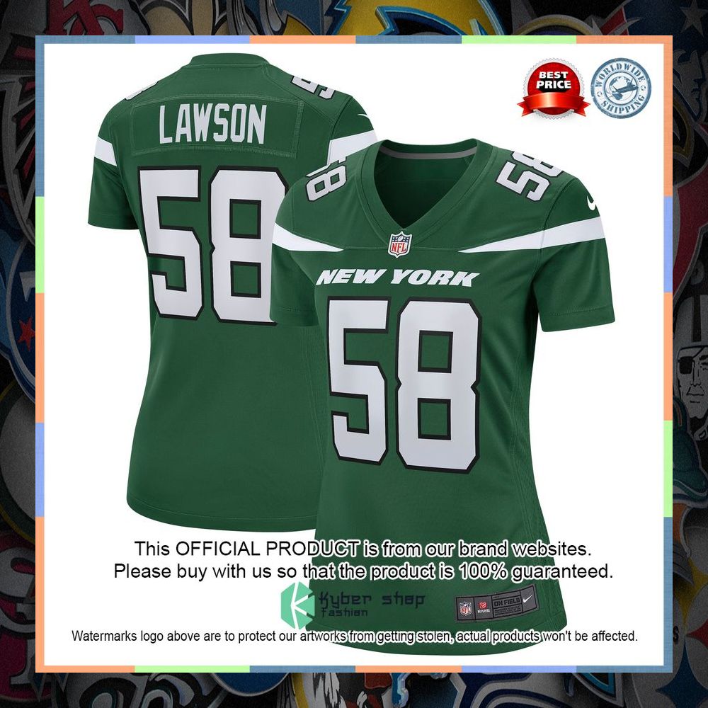 Carl Lawson New York Jets Women's Gotham Green Football Jersey 5 Carl Lawson New York Jets Women's Gotham Green Football Jersey word1