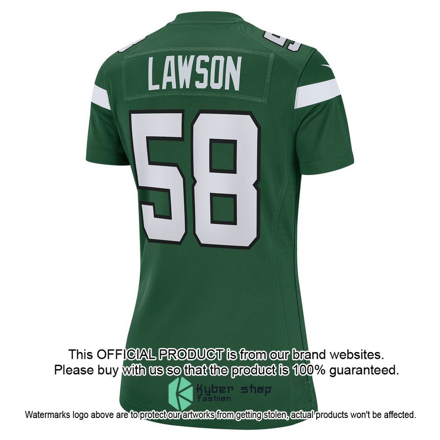 Carl Lawson New York Jets Women's Gotham Green Football Jersey 3 Carl Lawson New York Jets Women's Gotham Green Football Jersey word1
