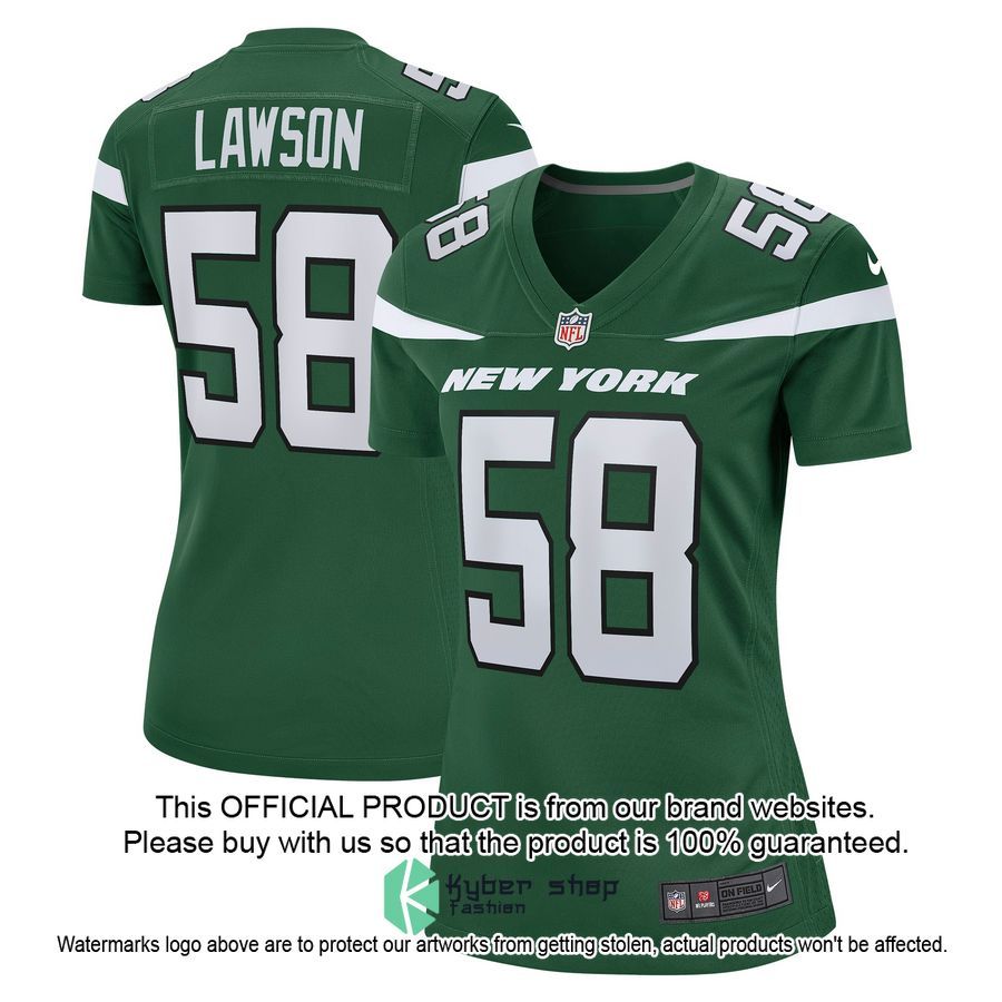 Carl Lawson New York Jets Women's Gotham Green Football Jersey 4 Carl Lawson New York Jets Women's Gotham Green Football Jersey word1