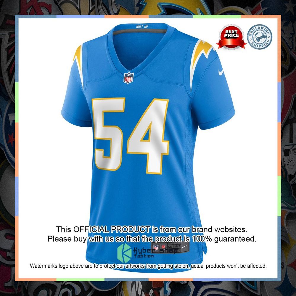 Carlo Kemp Los Angeles Chargers Women's Powder Blue Football Jersey 6 Carlo Kemp Los Angeles Chargers Women's Powder Blue Football Jersey word1