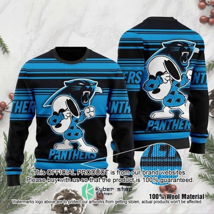 Carolina Panthers Snoopy Dabbing Christmas Sweater 7 Carolina Panthers Snoopy Dabbing Christmas Sweater word3