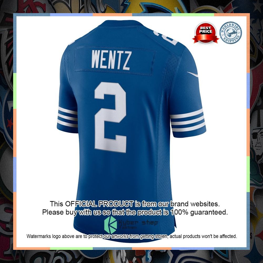 Carson Wentz Indianapolis Colts Alternate Vapor Limited Royal Football Jersey 7 Carson Wentz Indianapolis Colts Alternate Vapor Limited Royal Football Jersey word1