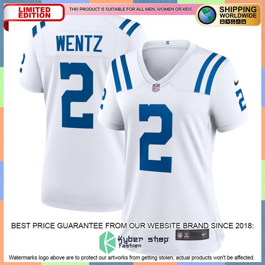 Carson Wentz Indianapolis Colts Women's White Football Jersey