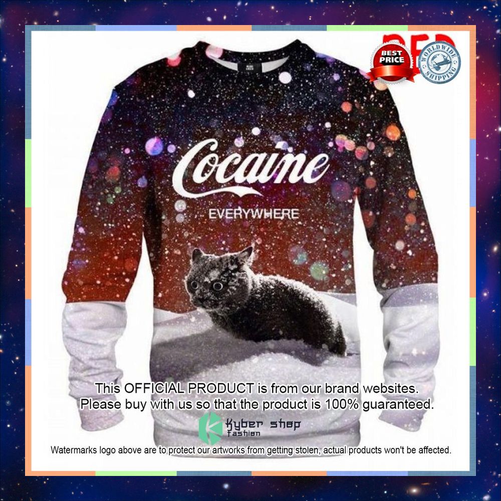 Cat Cocaine Let It Snow Sweater 15 Cat Cocaine Let It Snow Sweater word3
