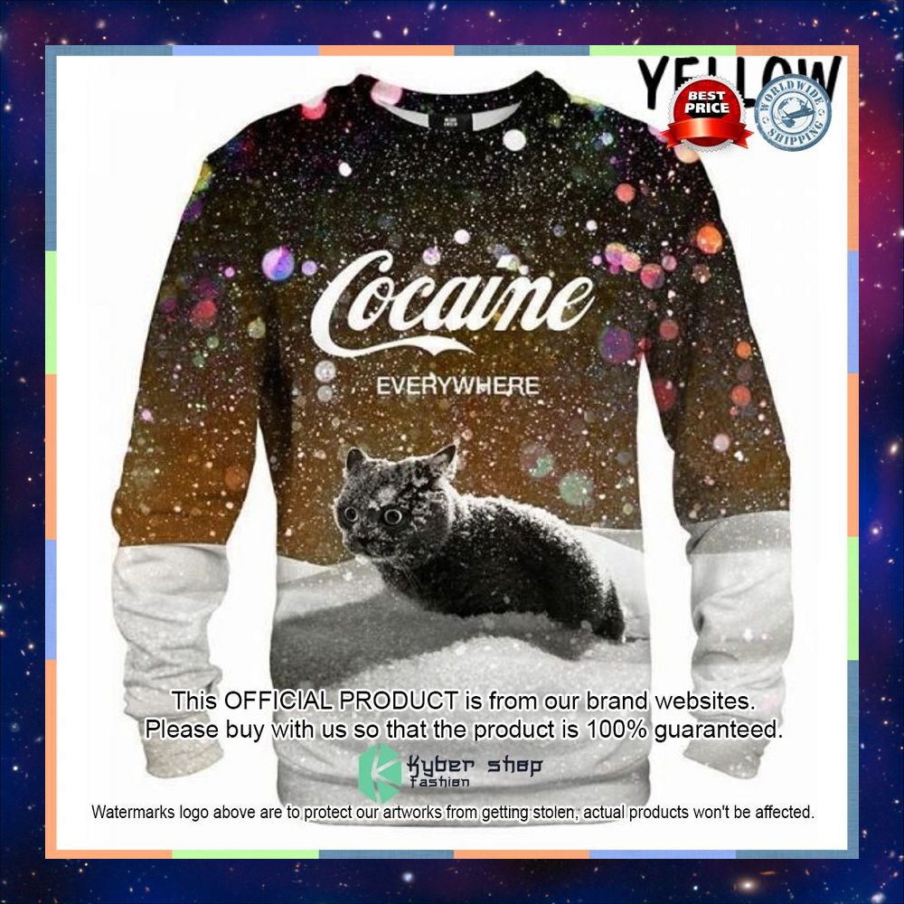 Cat Cocaine Let It Snow Sweater 16 Cat Cocaine Let It Snow Sweater word3