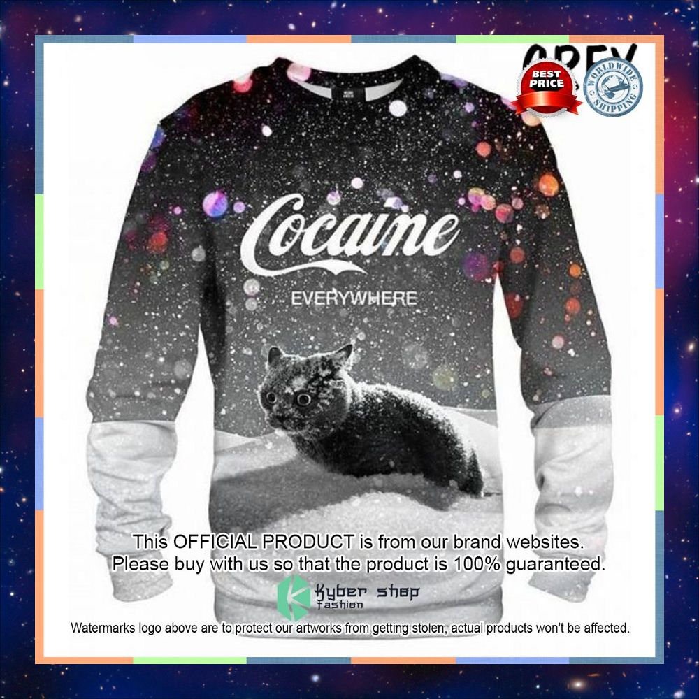 Cat Cocaine Let It Snow Sweater 17 Cat Cocaine Let It Snow Sweater word3
