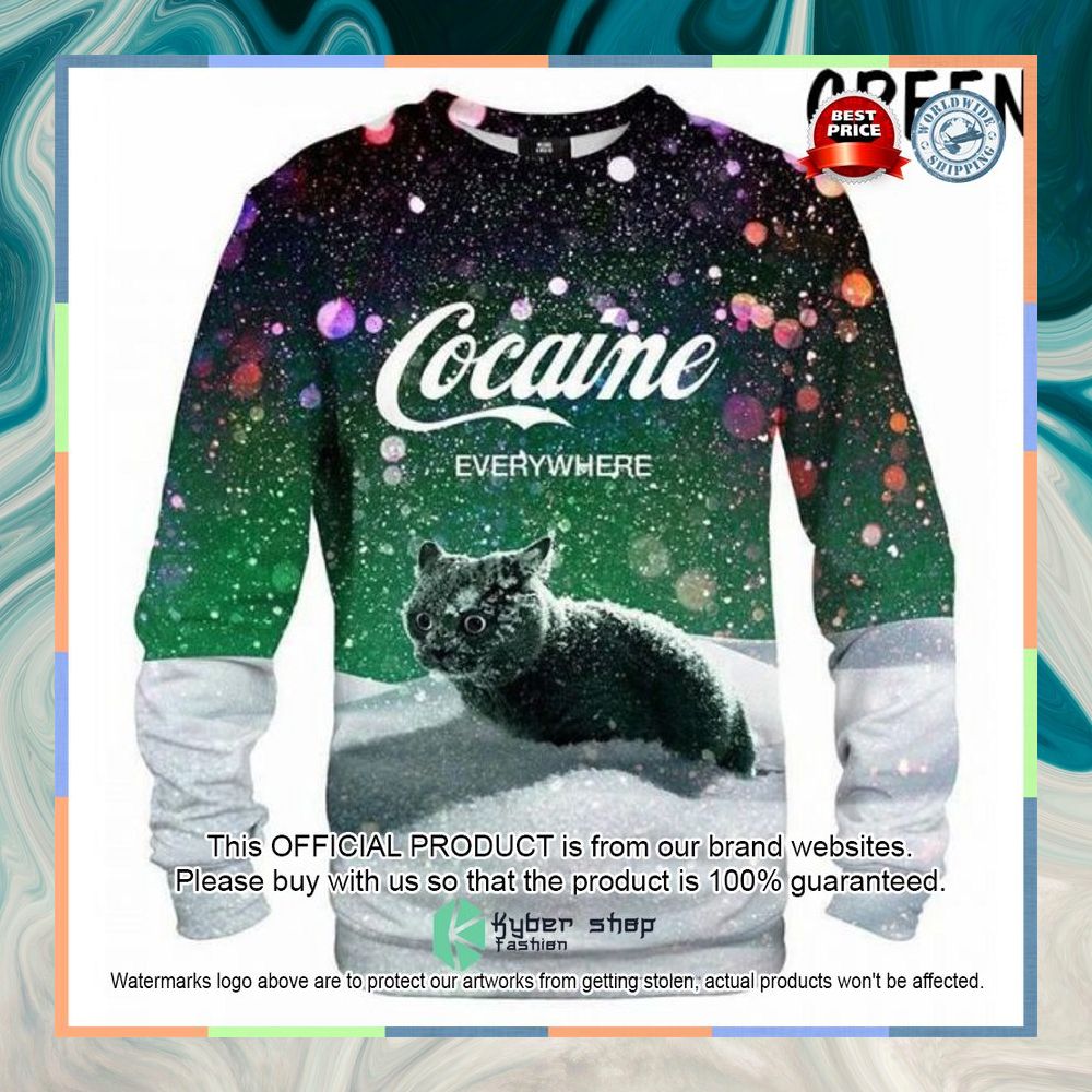 Cat Cocaine Let It Snow Sweater 13 Cat Cocaine Let It Snow Sweater word3