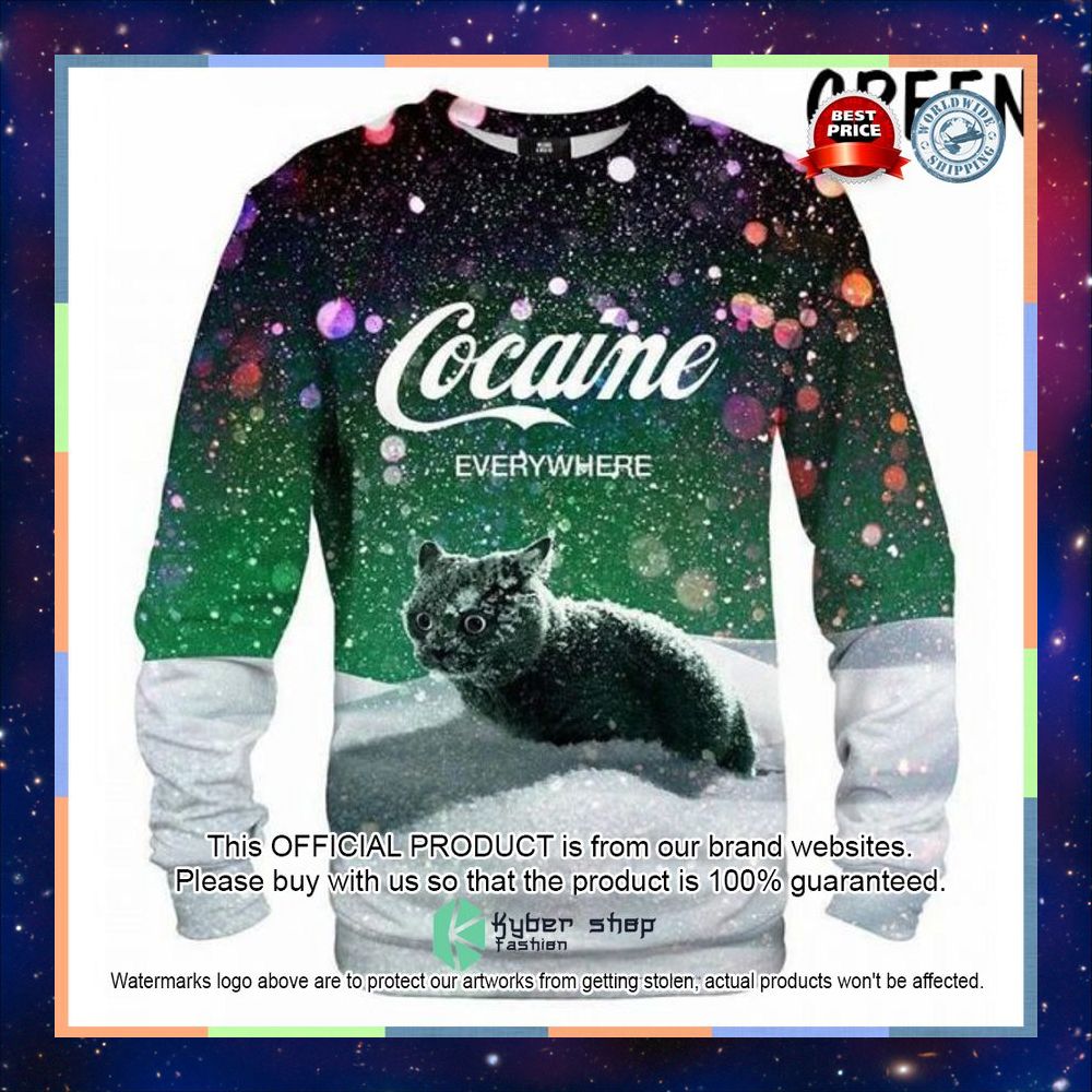 Cat Cocaine Let It Snow Sweater 20 Cat Cocaine Let It Snow Sweater word3