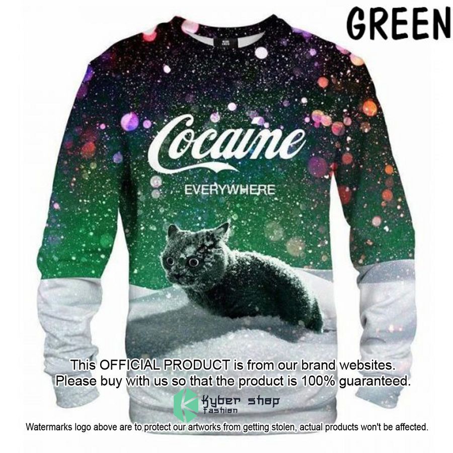 Cat Cocaine Let It Snow Sweater 6 Cat Cocaine Let It Snow Sweater word3