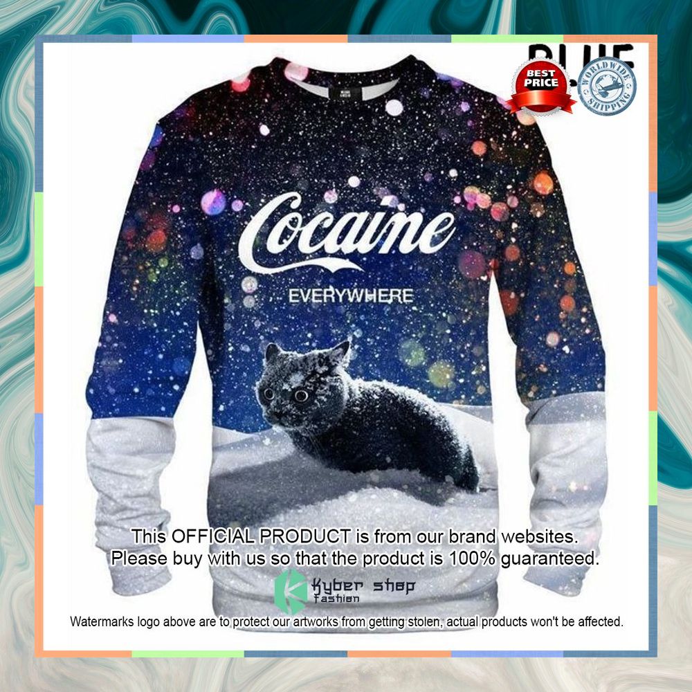 Cat Cocaine Let It Snow Sweater 14 Cat Cocaine Let It Snow Sweater word3