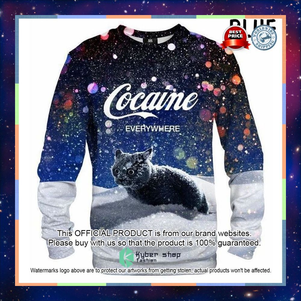 Cat Cocaine Let It Snow Sweater 21 Cat Cocaine Let It Snow Sweater word3