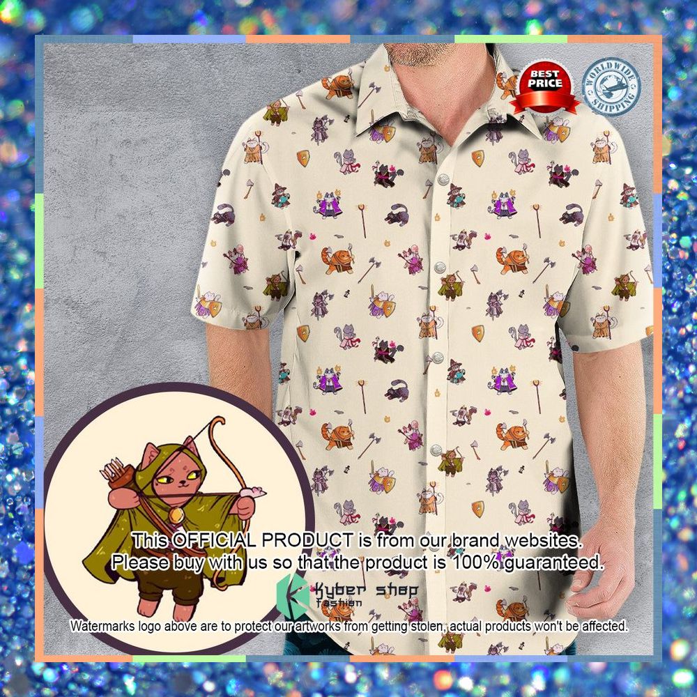 Cats In Dungeons and Dragons Pattern Hawaiian Shirt 5 Cats In Dungeons and Dragons Pattern Hawaiian Shirt word1