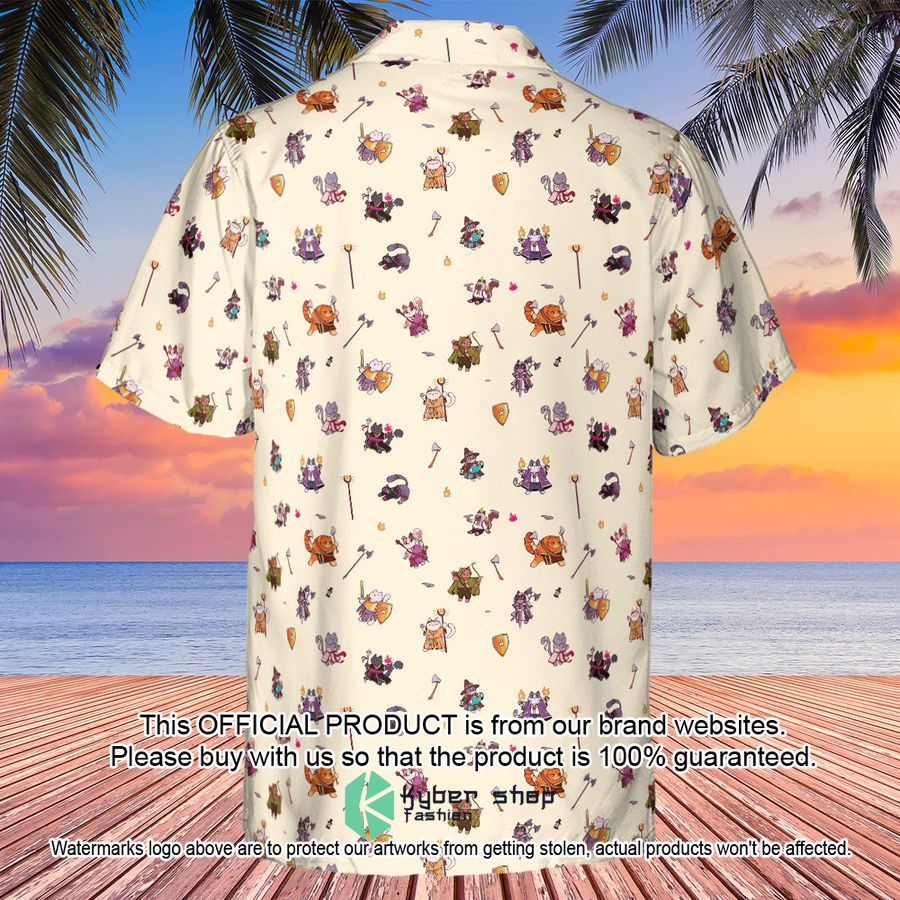 Cats In Dungeons and Dragons Pattern Hawaiian Shirt 3 Cats In Dungeons and Dragons Pattern Hawaiian Shirt word1