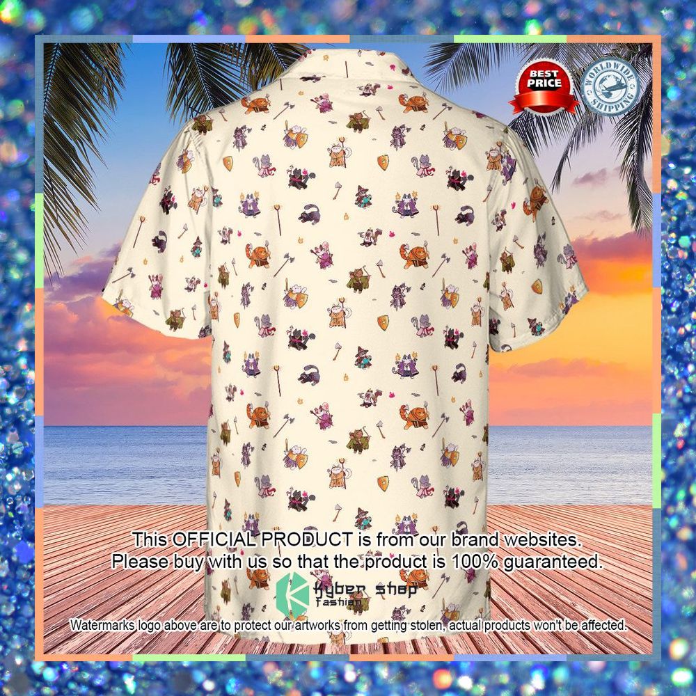 Cats In Dungeons and Dragons Pattern Hawaiian Shirt 7 Cats In Dungeons and Dragons Pattern Hawaiian Shirt word1