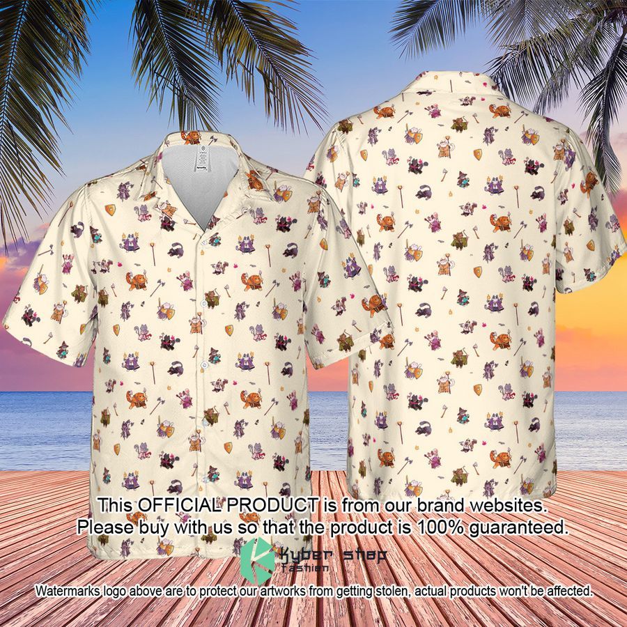 Cats In Dungeons and Dragons Pattern Hawaiian Shirt 4 Cats In Dungeons and Dragons Pattern Hawaiian Shirt word1