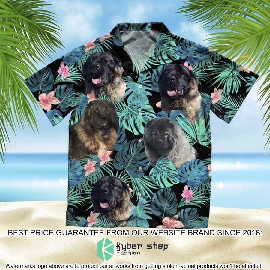 Caucasian Shepherd Summer Leaves Hawaiian Shirt word2