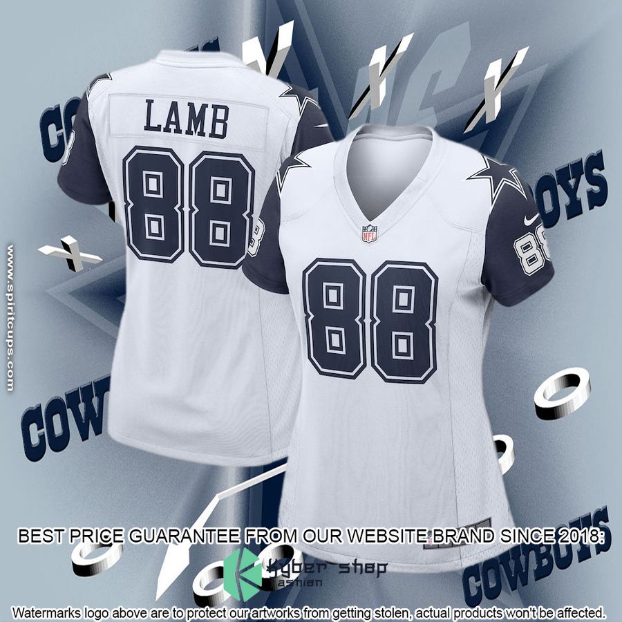 CeeDee Lamb Dallas Cowboys Women's 2nd Alternate White Football Jersey •  Kybershop