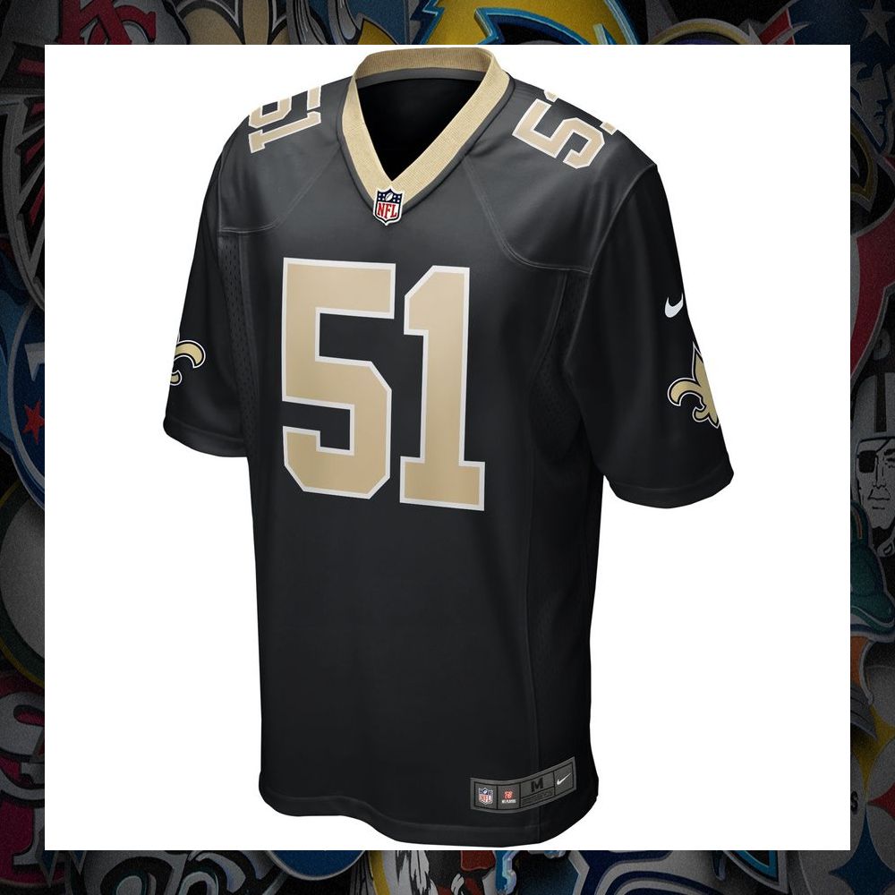 Cesar Ruiz New Orleans Saints Black Football Jersey 6 Cesar Ruiz New Orleans Saints Black Football Jersey word1