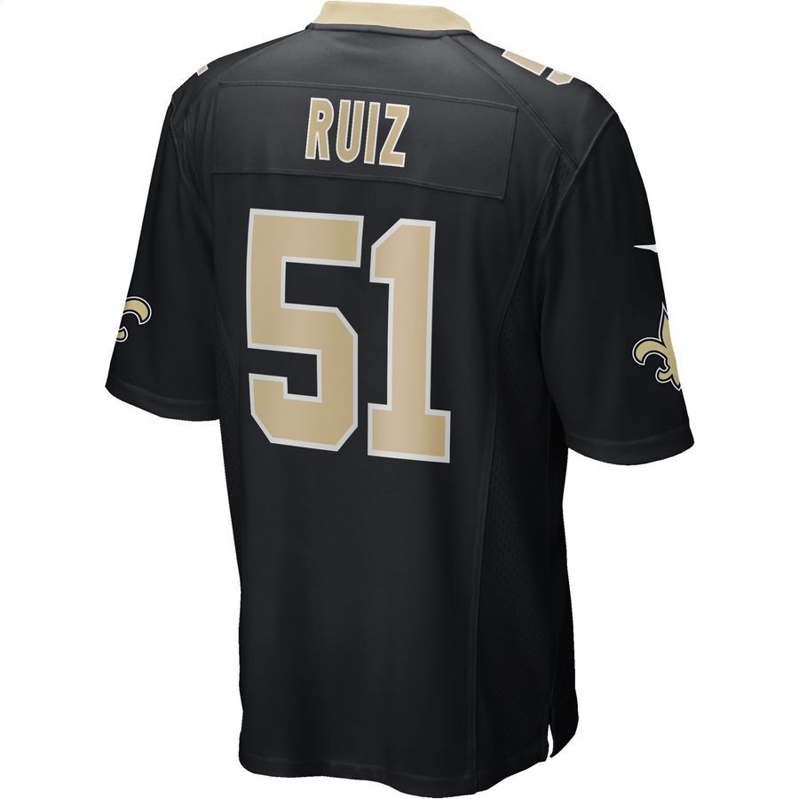 Cesar Ruiz New Orleans Saints Black Football Jersey 3 Cesar Ruiz New Orleans Saints Black Football Jersey word1