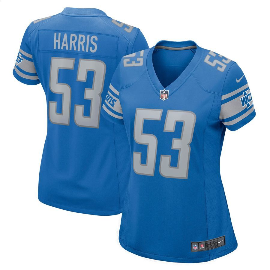 Charles Harris Detroit Lions Blue Football Jersey