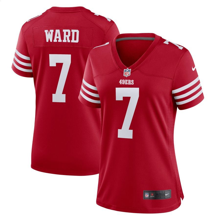 Charvarius Ward San Francisco 49ers Scarlet Football Jersey 4 Charvarius Ward San Francisco 49ers Scarlet Football Jersey word2