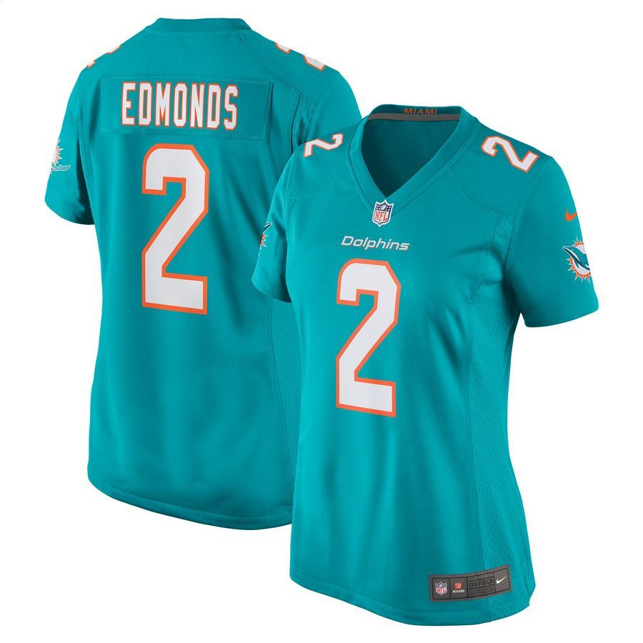 Chase Edmonds Miami Dolphins Aqua Football Jersey