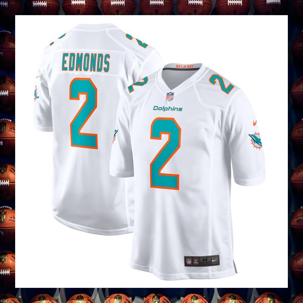 Chase Edmonds Miami Dolphins White Football Jersey