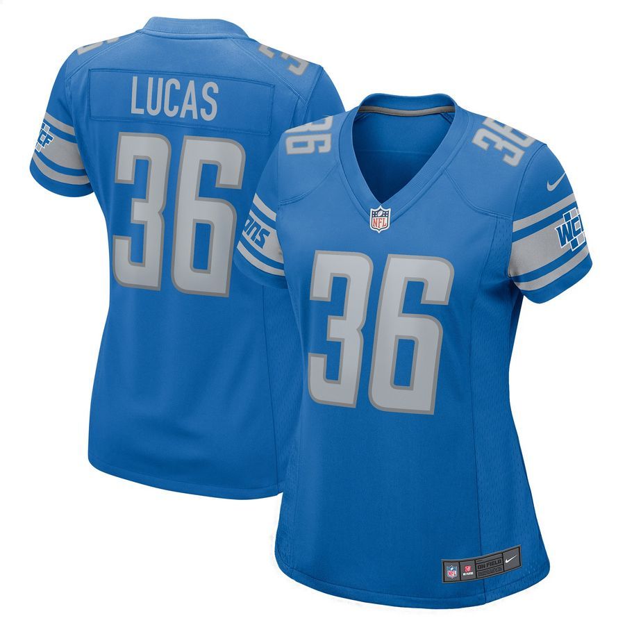 Chase Lucas Detroit Lions Blue Football Jersey