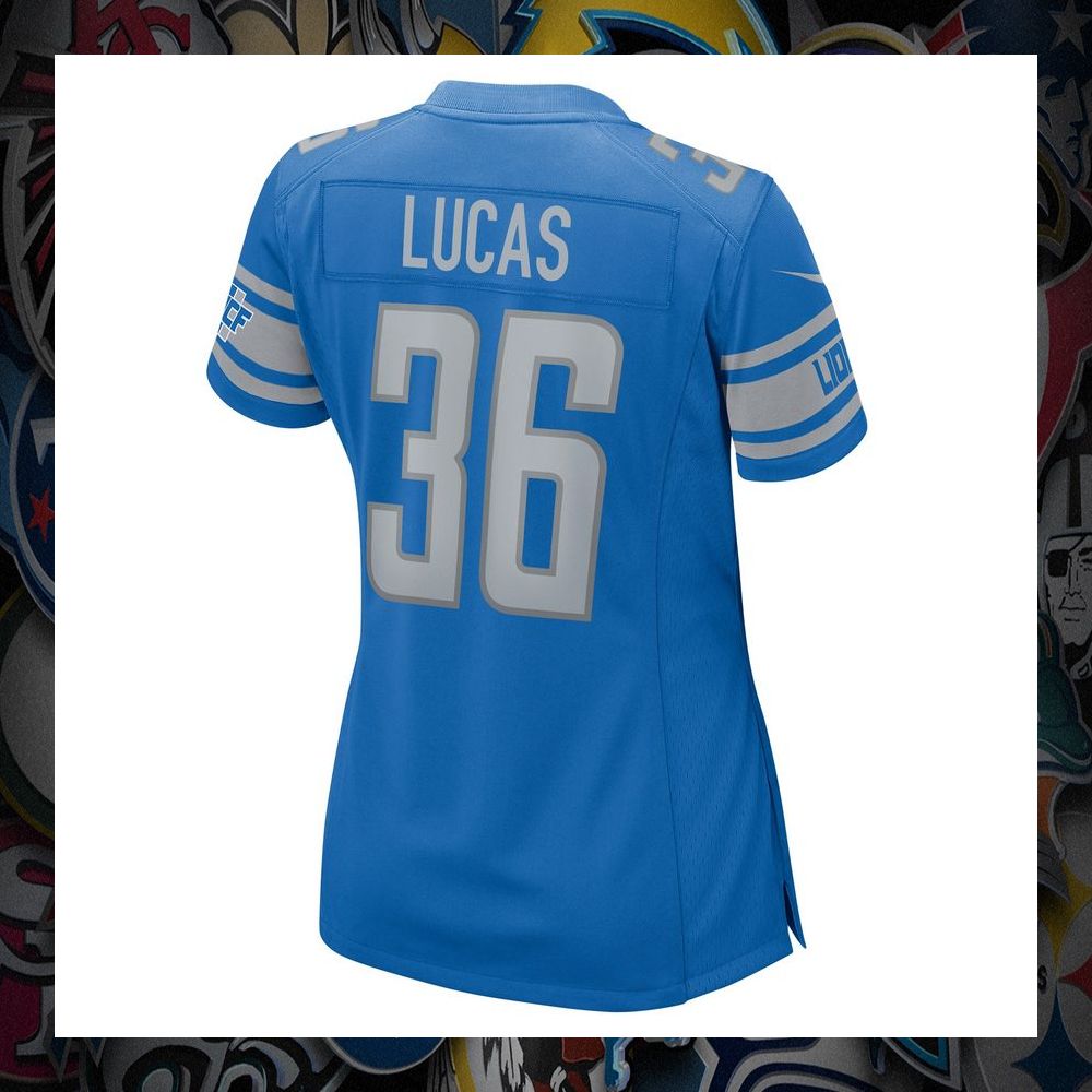 Chase Lucas Detroit Lions Blue Football Jersey 7 Chase Lucas Detroit Lions Blue Football Jersey word2