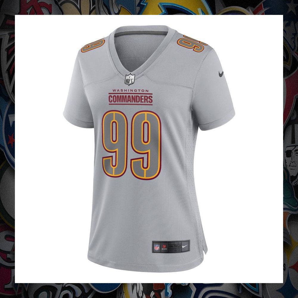 Chase Young Washington Commanders Atmosphere Fashion Gray Football Jersey 6 Chase Young Washington Commanders Atmosphere Fashion Gray Football Jersey word2